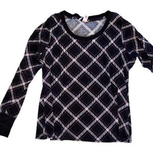 Victorias Secret Plaid Long Sleeve Top size L